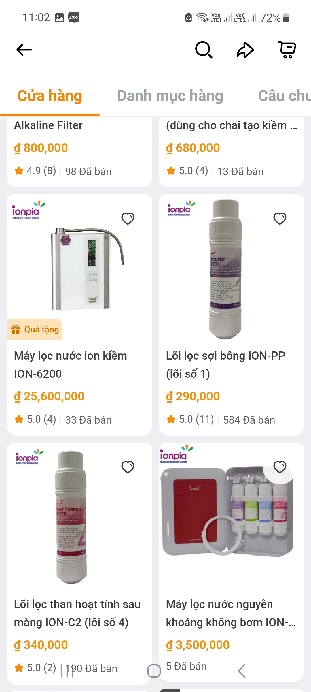 Máy lọc nước ion kiềm Ionpia 